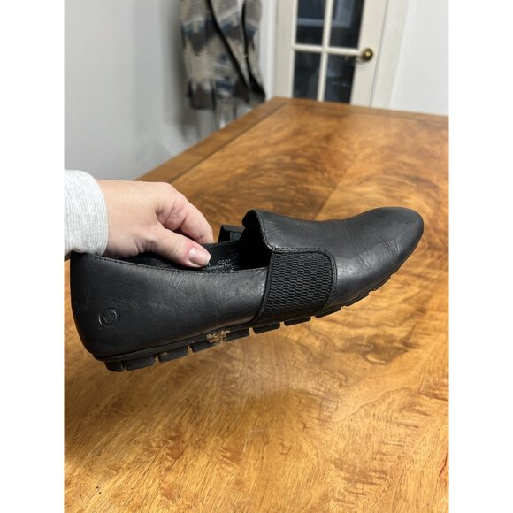 BORN Sebra Women's 9 M Flats Shoes Black Leather Slip On Comfort Loafers Walking - Picture 3 of 9